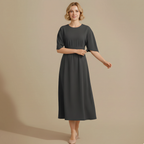 Dames elegante jurk met relaxte pasvorm