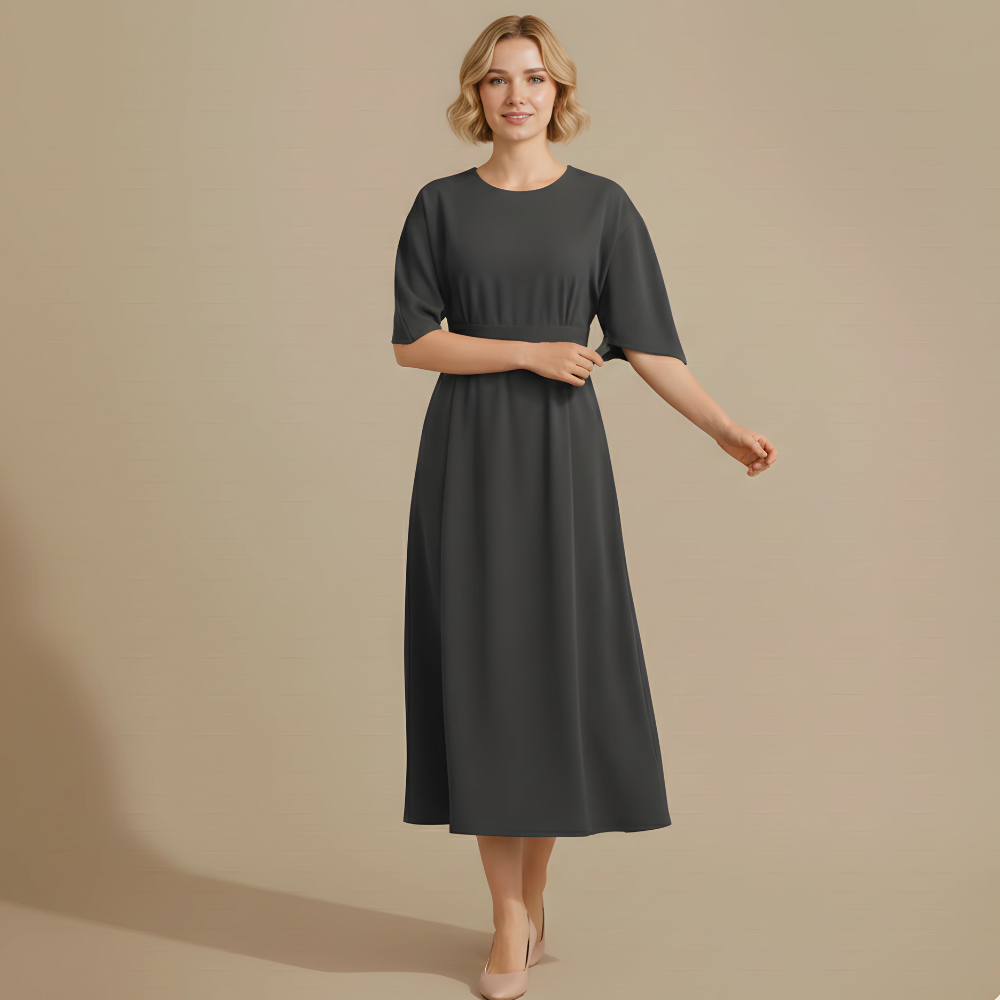 Dames elegante jurk met relaxte pasvorm