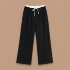 Dames casual broek met elastische tailleband en enkellengte Jelle Jora Mode
