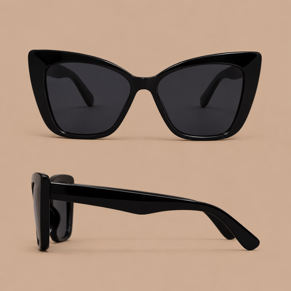 Dames oversized cat-eye zonnebrillen Jelle Jora Mode