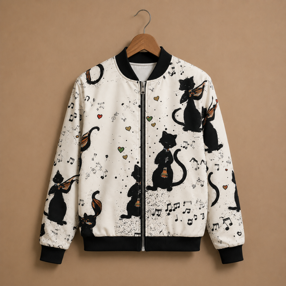 Casual bomberjack met bloemen print Jelle Jora Mode