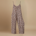 Dames casual jumpsuit met luipaardprint en wijde pijpen Jelle Jora Mode