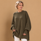 Dames oversized trui met ronde hals Jelle Jora Mode