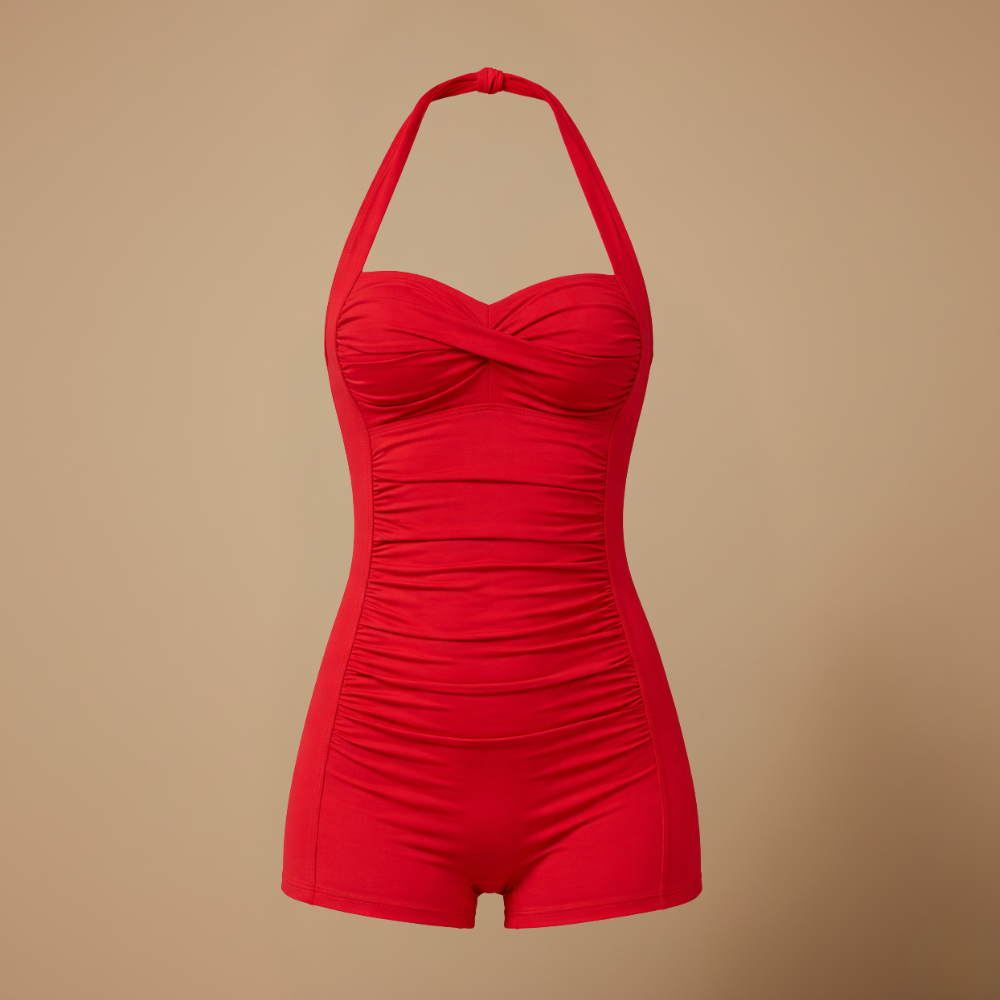Dames eendelig zwempak met afslankend en push up design Jelle Jora Mode