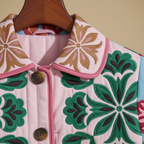 Damesprint katoenen vest met kleurrijke bloemenprint Jelle Jora Mode