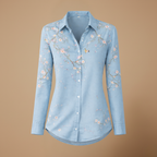 Dames elegante ruimvallende casual blouse met lange mouwen Jelle Jora Mode