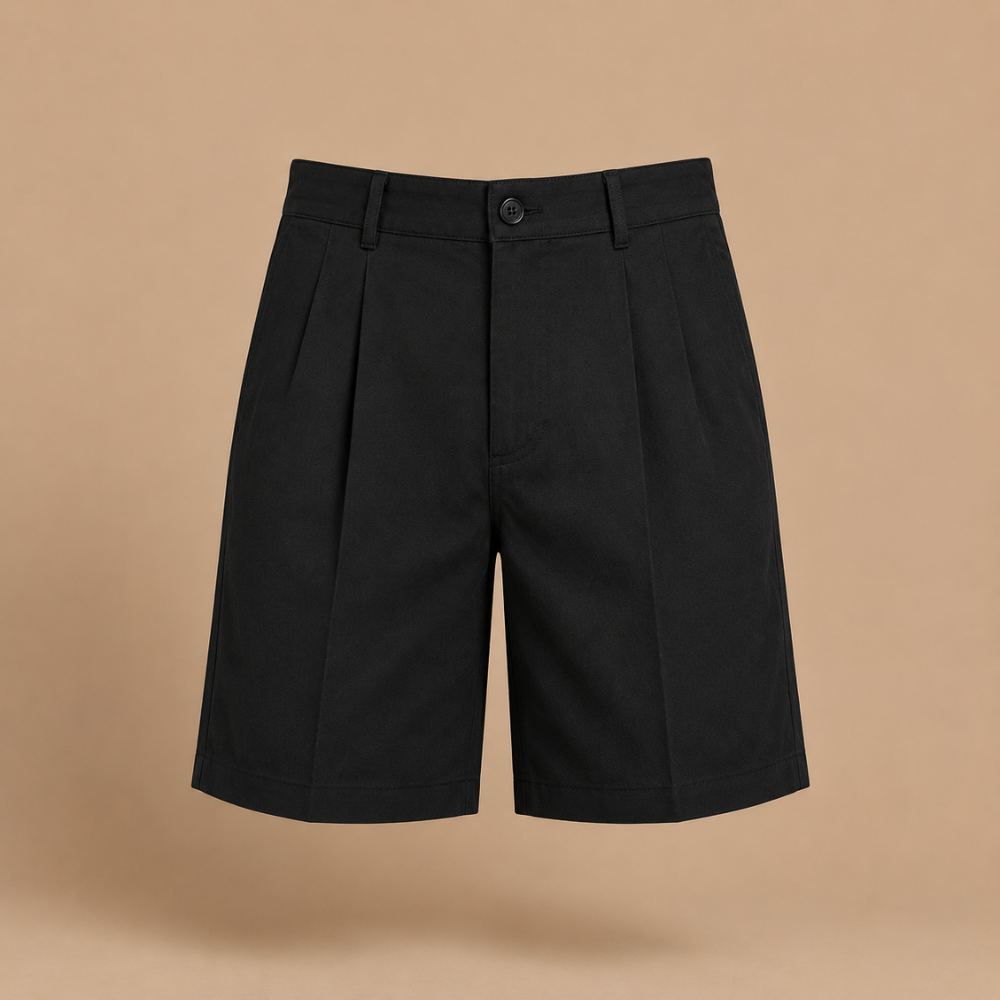 Heren casual short met plooien en middelhoge taille met zakken Jelle Jora Mode