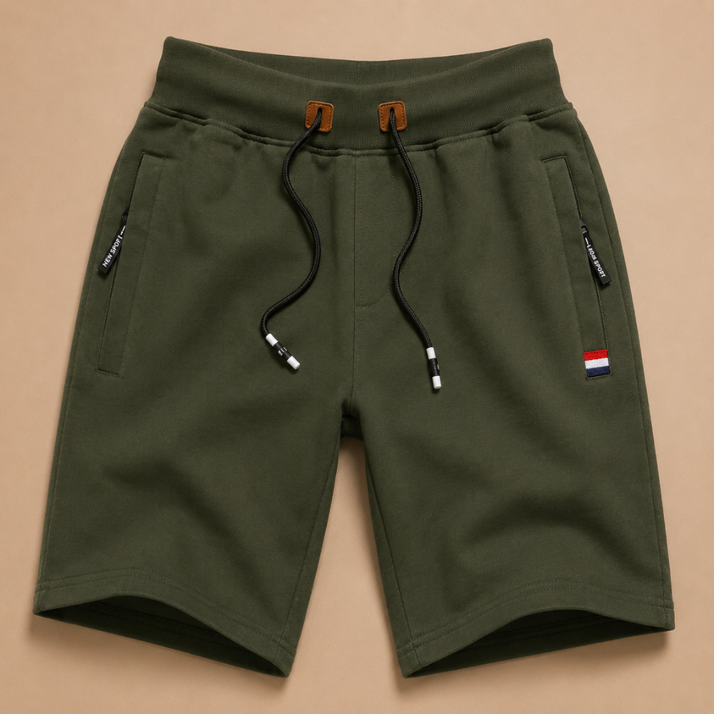 Heren short met trekkoord in een relaxte casual pasvorm Jelle Jora Mode