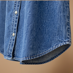Damesblouse van denim met pofmouwen – Casual chic Jelle Jora Mode
