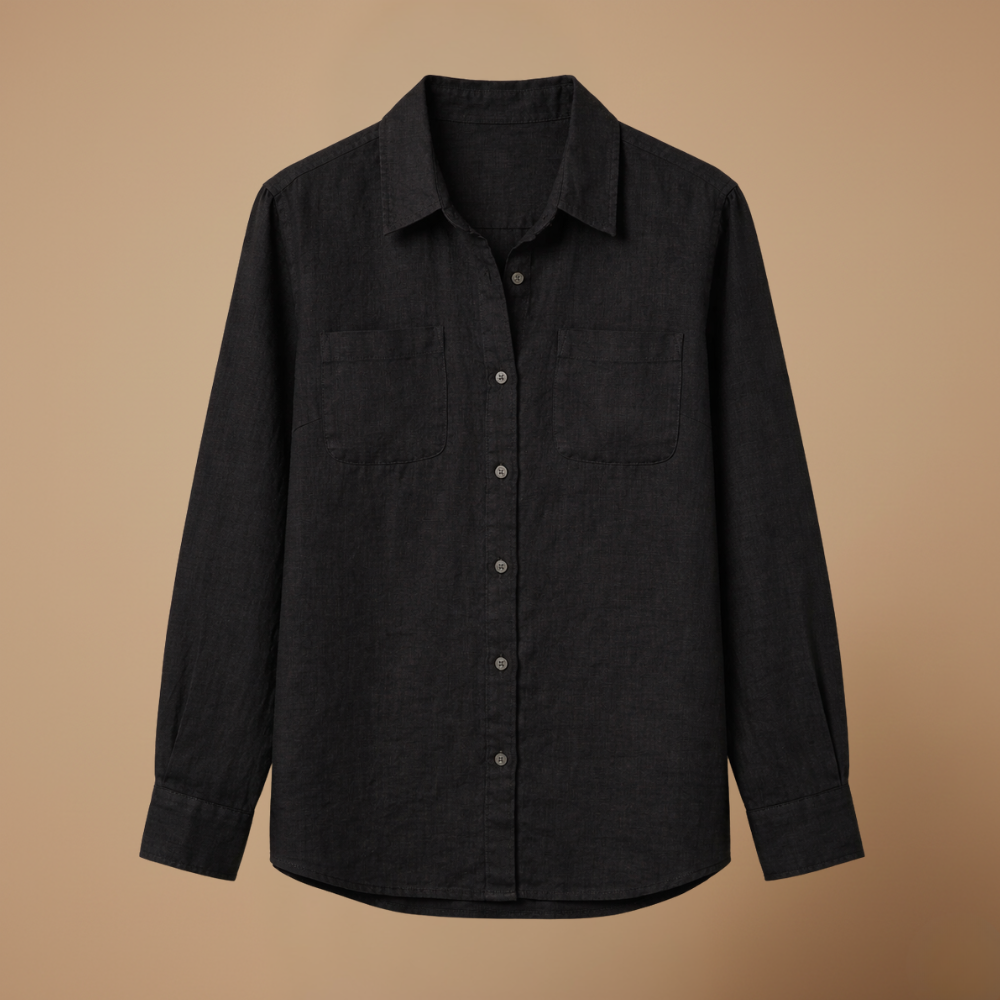 Dames ademende blouse met lange mouwen en knoopsluiting Jelle Jora Mode
