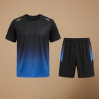 Heren sportset met shirt en korte broek in kleurverloop Jelle Jora Mode