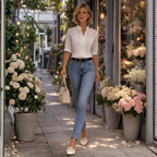 Damesblouse met V-hals en borduursels voor de zomer Jelle Jora Mode