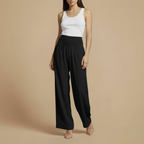 Elastische Hoge Taille Wijde Broek Jelle Jora Mode