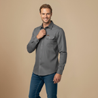 Casual Tactisch Cargoshirt met Lange Mouwen Jelle Jora Mode