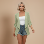 Losvallend opengewerkt vest met korte mouwen voor dames Jelle Jora Mode