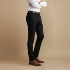 Heren casual geplooide broek