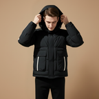 Heren winterjas met capuchon en losse pasvorm&nbsp; Jelle Jora Mode