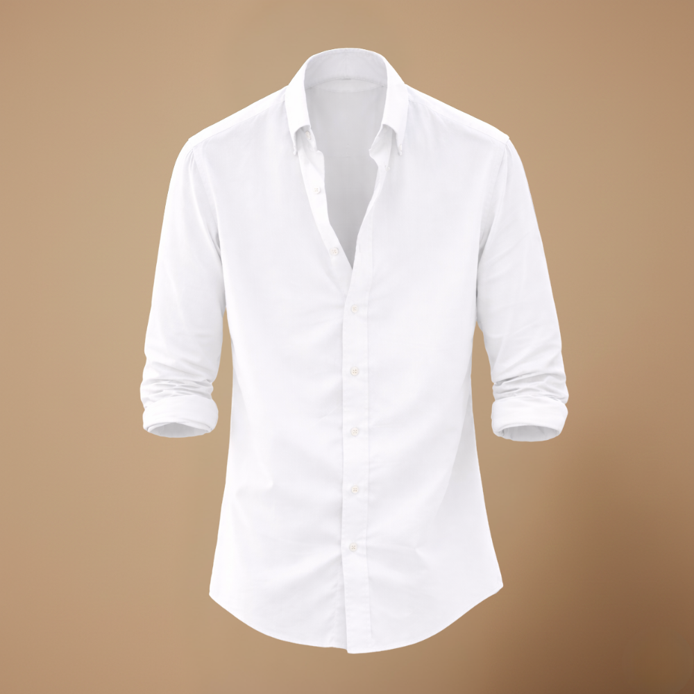 Heren slim fit overhemd met lange mouwen en knopen Jelle Jora Mode