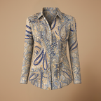 Dames elegante ruimvallende casual blouse met lange mouwen Jelle Jora Mode