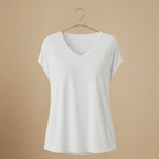 Casual dames top met V-hals en korte mouwen voor de zomer Jelle Jora Mode