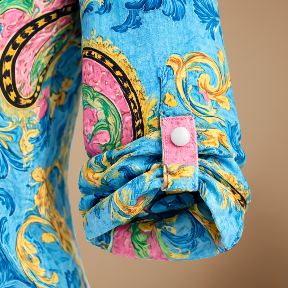 Damesblouse met lange mouwen en slank model Jelle Jora Mode