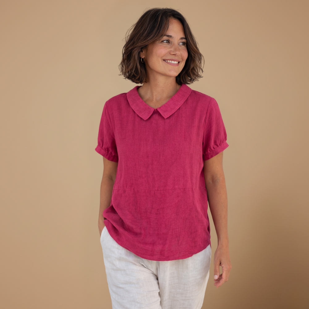 Dames losse casual blouse met korte mouwen Jelle Jora Mode