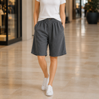 Dames bermudashorts met elastische tailleband Jelle Jora Mode