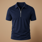 Heren ademend poloshirt met ritssluiting en korte mouwen Jelle Jora Mode