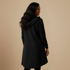 Lange oversized hoodiejack met volledige ritssluiting en zakken Jelle Jora Mode