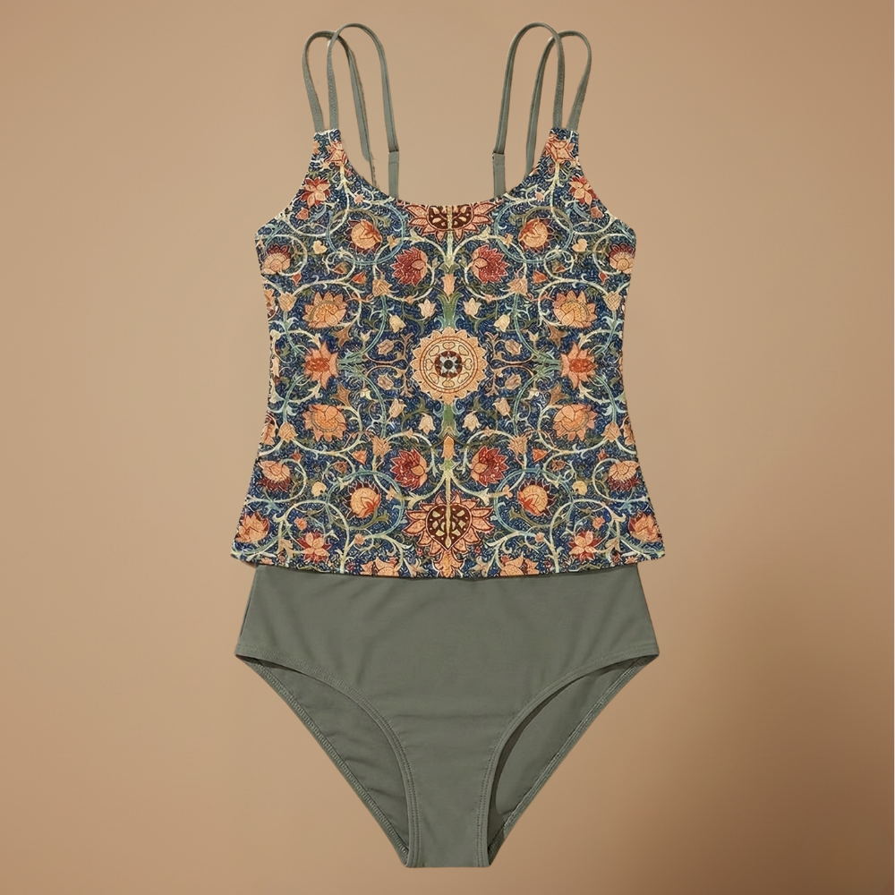 Dames tankini zwempak met patroon tweedelig zwemkleding set Jelle Jora Mode