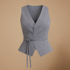 Dames casual mouwloze top met diepe v-hals Jelle Jora Mode