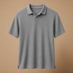 Heren casual poloshirt met korte mouwen en structuur Jelle Jora Mode