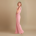 Dames elegante jumpsuit met taille riem en mouwloos ontwerp Jelle Jora Mode