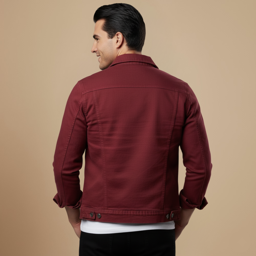 Casual Gewassen Denim Jasje voor Heren Jelle Jora Mode