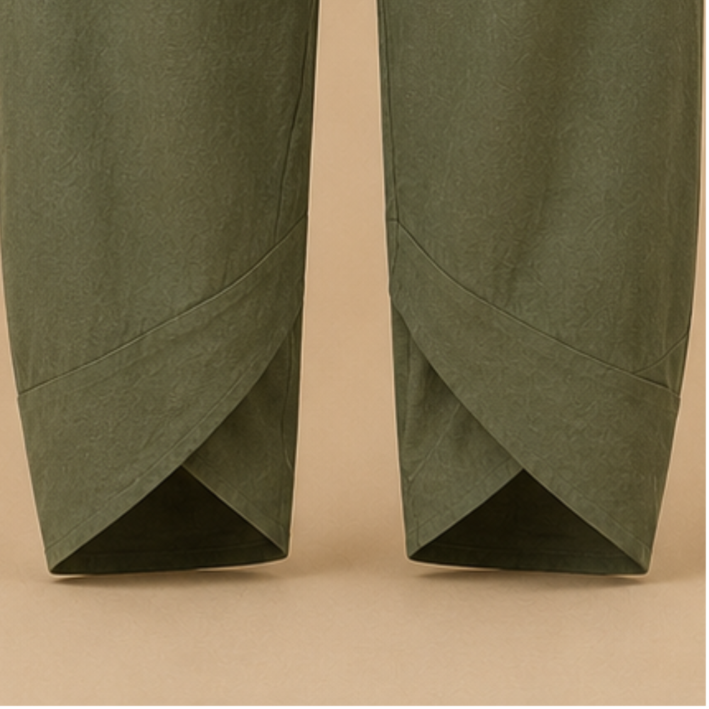 Dames loszittende geplooide harembroek tot aan de enkels Jelle Jora Mode