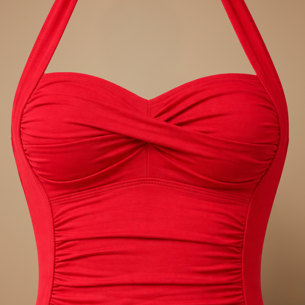Dames eendelig zwempak met afslankend en push up design Jelle Jora Mode