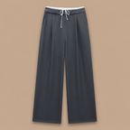 Dames casual broek met elastische tailleband en enkellengte Jelle Jora Mode