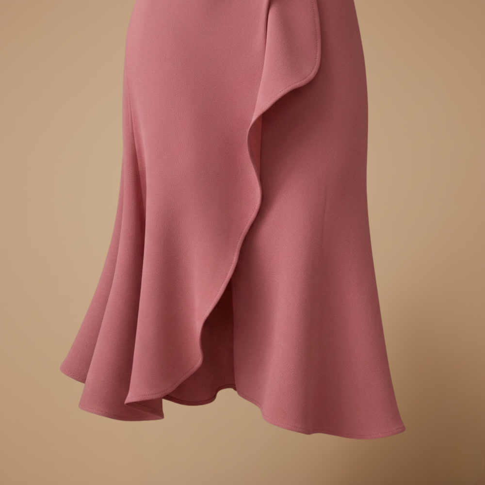 Dames mouwloze A-lijn midi-jurk elegante zomeroutfit Jelle Jora Mode