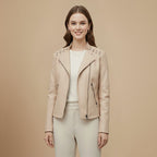 Dames Cropped Leren Look Jas Jelle Jora Mode