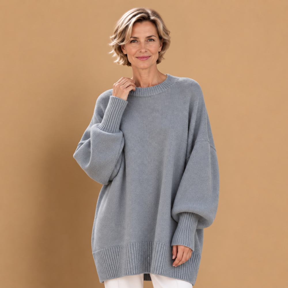 Dames oversized trui met ronde hals Jelle Jora Mode