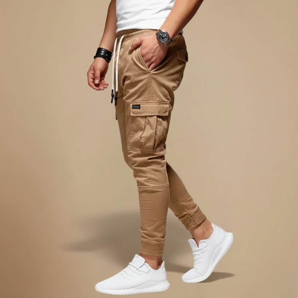 Casual effen gekleurde cargo joggingbroek Jelle Jora Mode