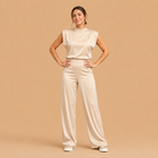Dames mouwloze jumpsuit met wijde pijpen Jelle Jora Mode