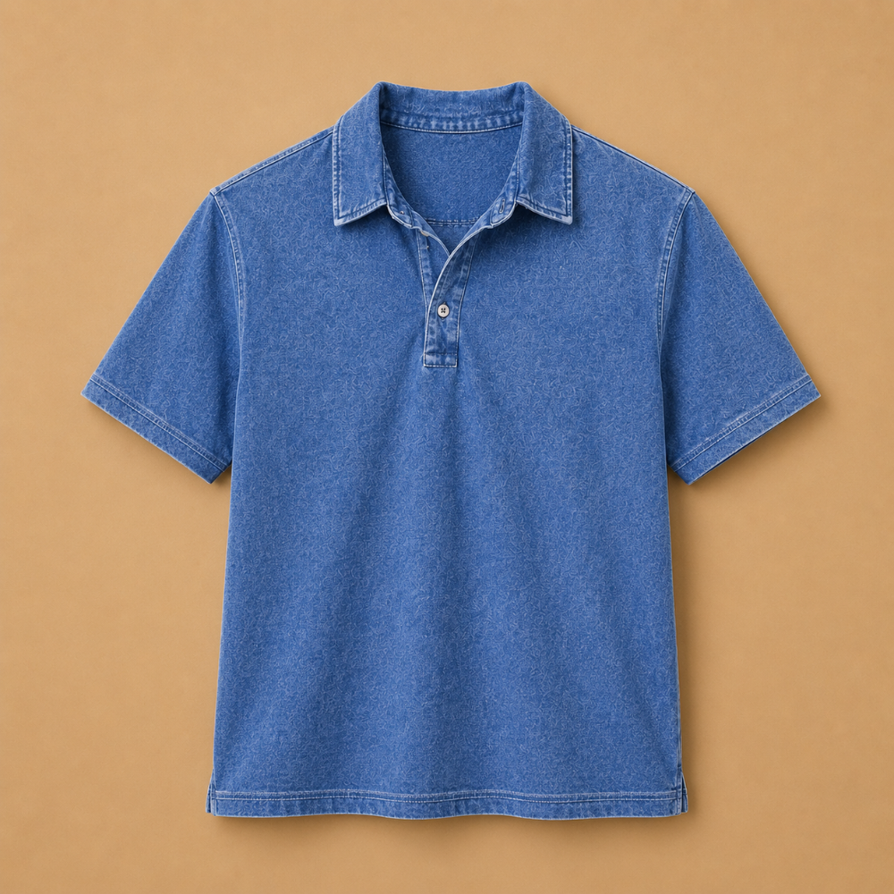 Heren klassiek polo-shirt met korte mouwen en polokraag Jelle Jora Mode