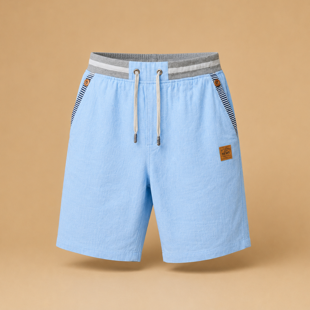 Heren bermudashorts met elastische tailleband en trekkoord Jelle Jora Mode