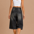 Dames baggy bermuda-short met lage taille Jelle Jora Mode