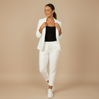 Effen kleurige kantoorpak blazer en joggingbroek set Jelle Jora Mode