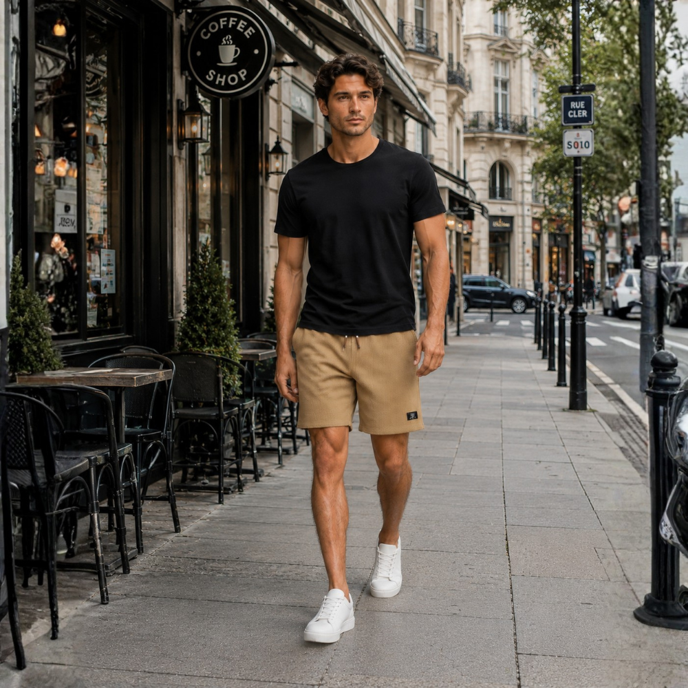 Heren casual sportshort met trekkoord Jelle Jora Mode