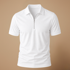 Heren ademend poloshirt met ritssluiting en korte mouwen Jelle Jora Mode