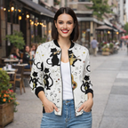 Casual bomberjack met bloemen print Jelle Jora Mode