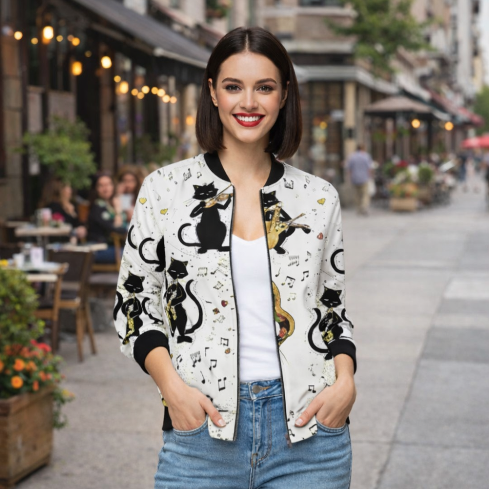 Casual bomberjack met bloemen print Jelle Jora Mode